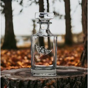Stingray Decanter 26 Oz Bourbon Whisky Glass Tribal Ocean Customize Premium NEW